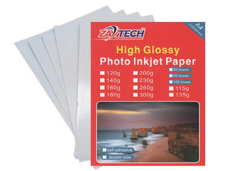 ZATECH A4-2 Side High Gloss  Photo Paper