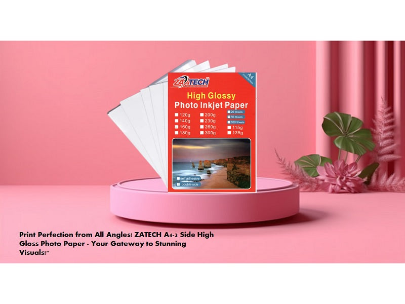ZATECH A4-2 Side High Gloss  Photo Paper