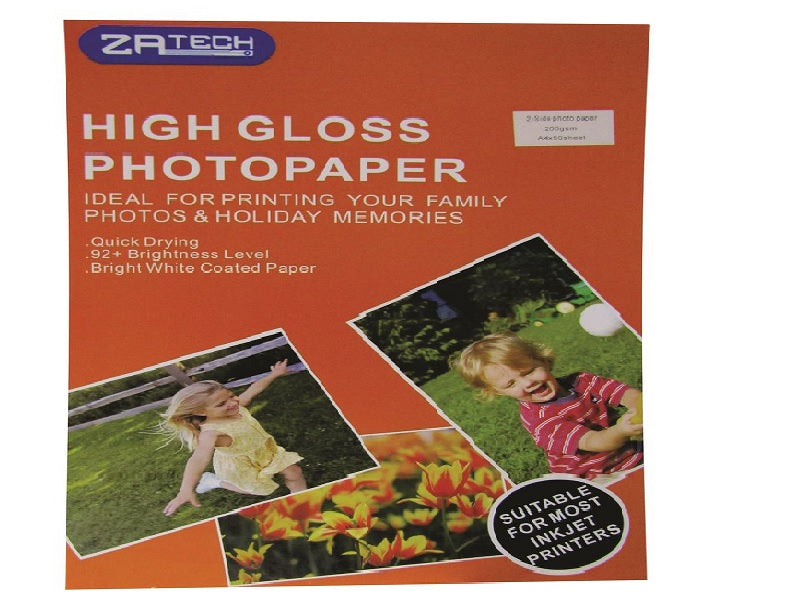ZATECH A4-2 Side High Gloss  Photo Paper