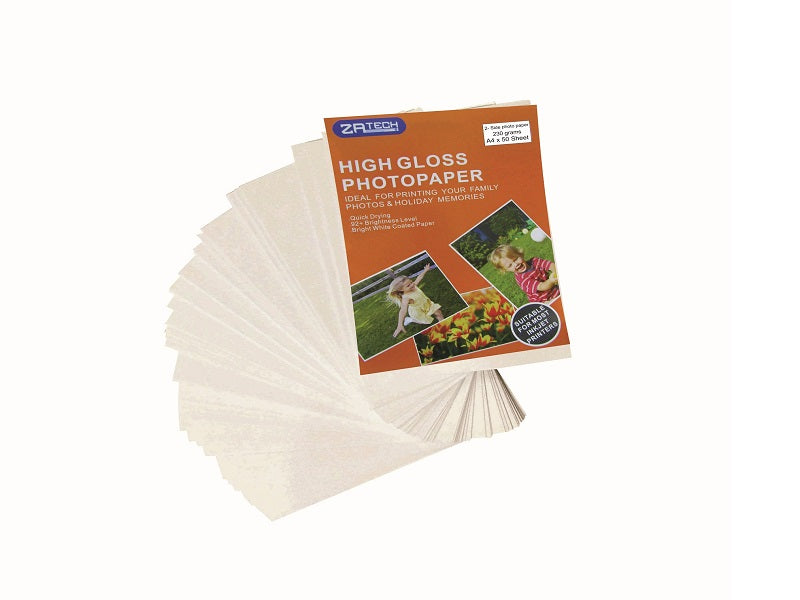 ZATECH A4-2 Side High Gloss  Photo Paper