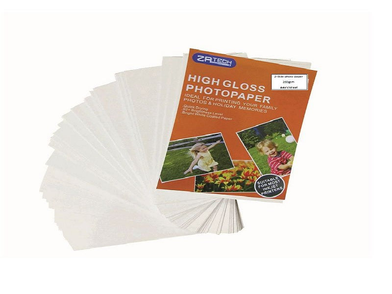 ZATECH A4-2 Side High Gloss  Photo Paper