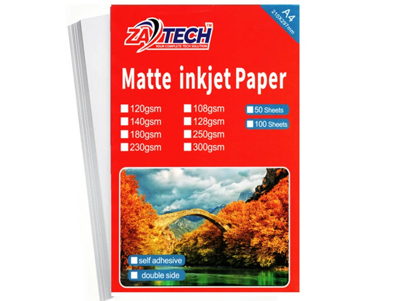 ZATECH Matte Inkje Photopaper 128G X100P
