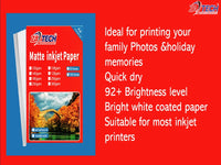 ZATECH Matte Inkje Photopaper 128G X100P