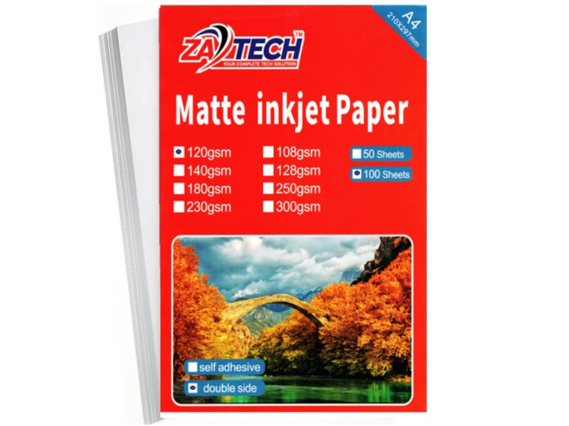ZATECH 2 Side Matte Inkjet  Photo Paper