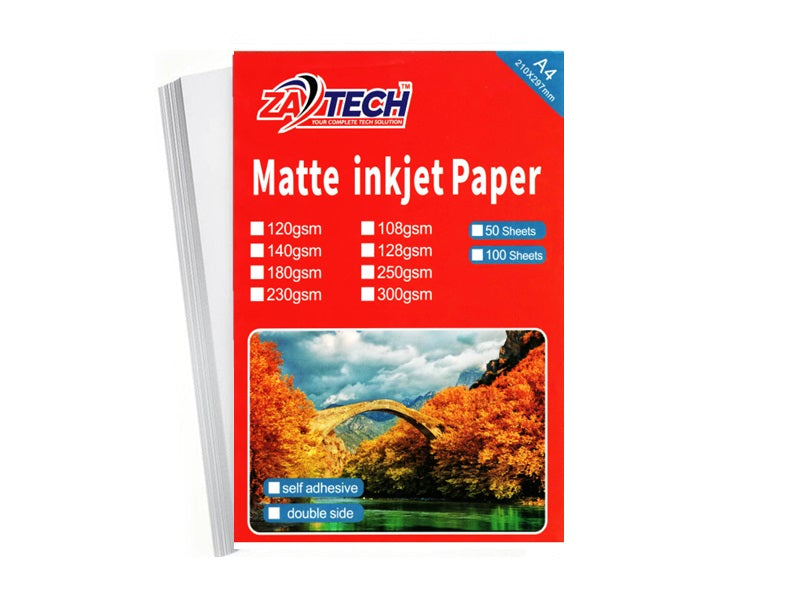 ZATECH 2 Side Matte Inkjet  Photo Paper