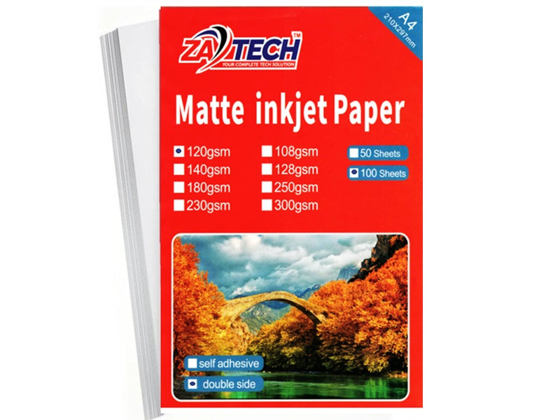 ZATECH 2 Side Matte Inkjet  Photo Paper
