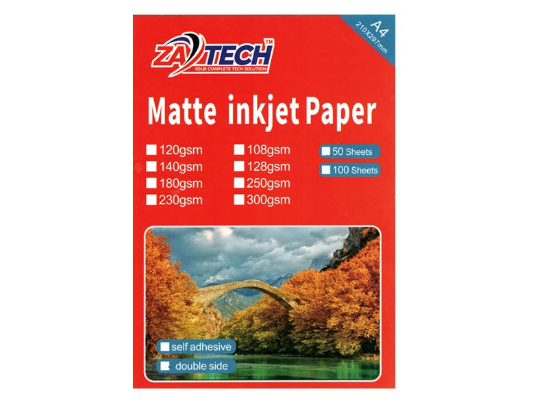 ZATECH 2 Side Matte Inkjet  Photo Paper