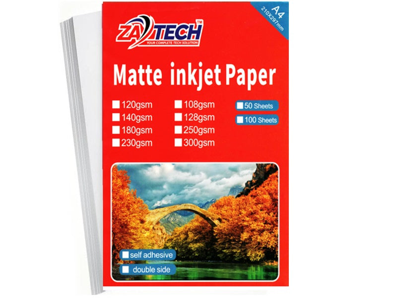 ZATECH 2 Side Matte Inkjet  Photo Paper