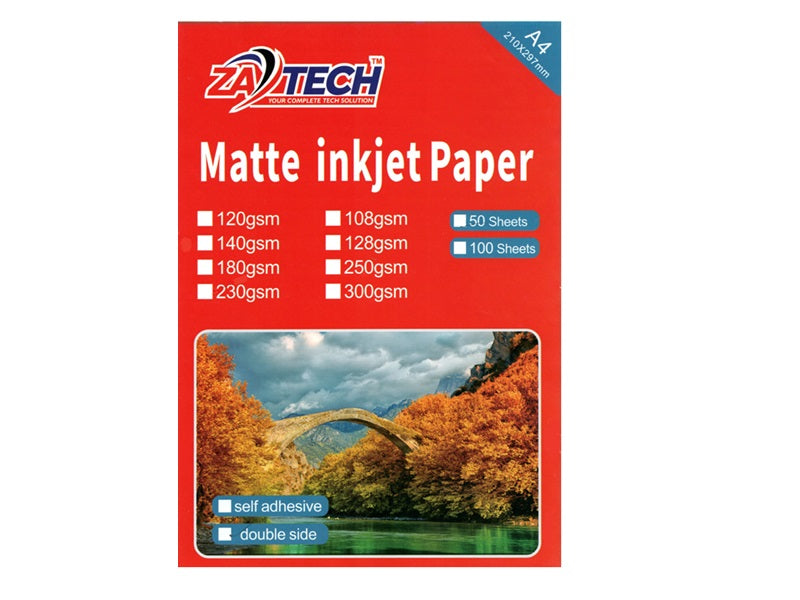 ZATECH 2 Side Matte Inkjet  Photo Paper