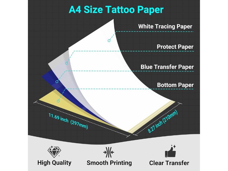 ZAPOS A4 Tattoo Transfer Paper  100 Pack