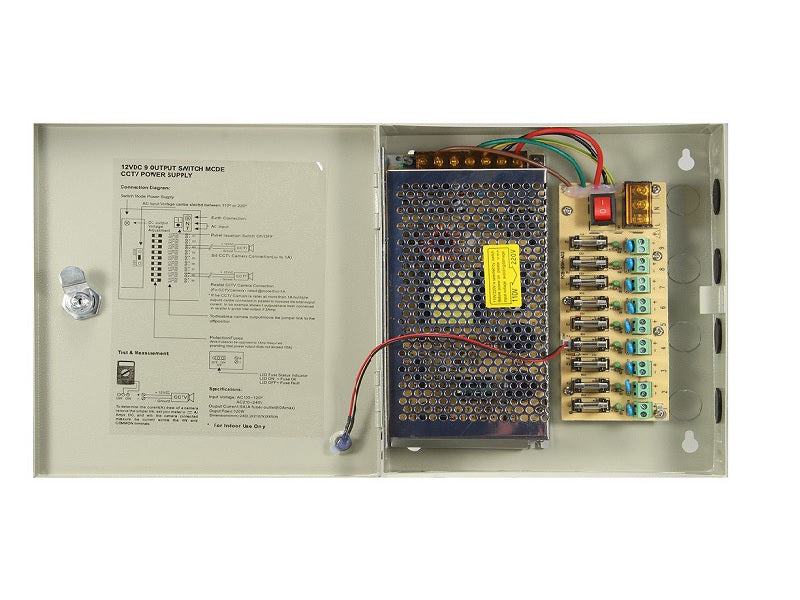 ZATECH CCTV Outdoor 9Ch Power Supply