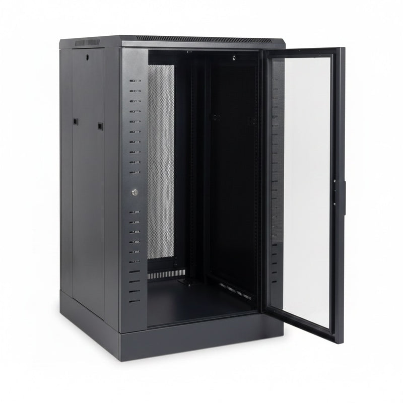 ZATECH 22U Server Cabinet - 600 x 650mm, Glass Door, 2 Fans, 2 Shelves (ZA-CAB22U)