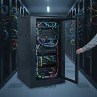 ZATECH 22U Server Cabinet - 600 x 650mm, Glass Door, 2 Fans, 2 Shelves (ZA-CAB22U)