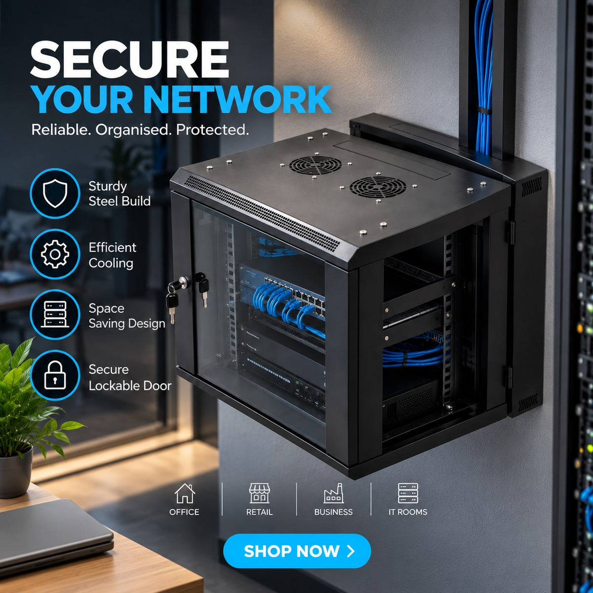ZATECH Cab9U Swing 500+100 Server Cab