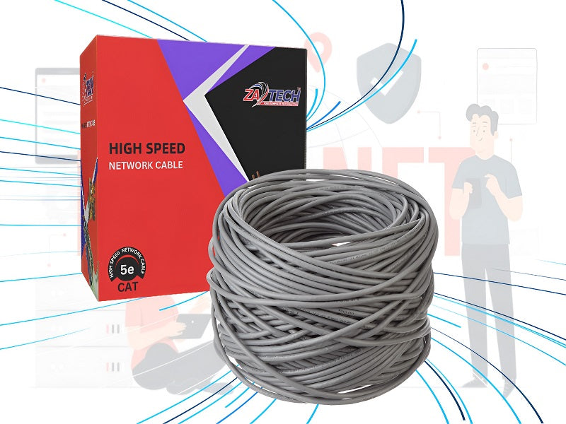 ZATECH Cat5 Utp Cable 100Mtr Indoor Grey