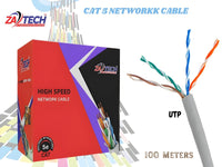 ZATECH Cat5 Utp Cable 100Mtr Indoor Grey