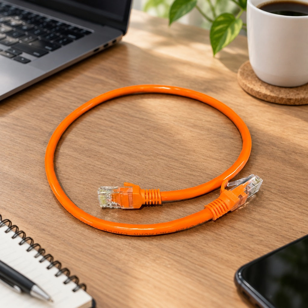 ZATECH Cat6 Orange Network Cable 0.5 Mtr