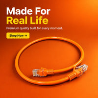 ZATECH Cat6 Orange Network Cable 0.5 Mtr
