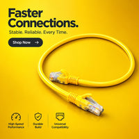 ZATECH Cat6 Yellow Network Cable 0.5 Met