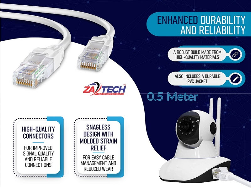 ZATECH Cat6 Cable 0.5 Mtr