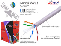 ZATECH CAT6 Utp Cable 100M Indoor Grey