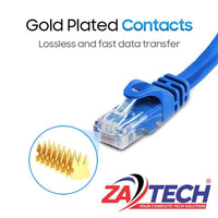 ZATECH Cat6 UTP Network Patch Cable 15m - RJ45, Grey, LAN Ethernet Cable – view 2