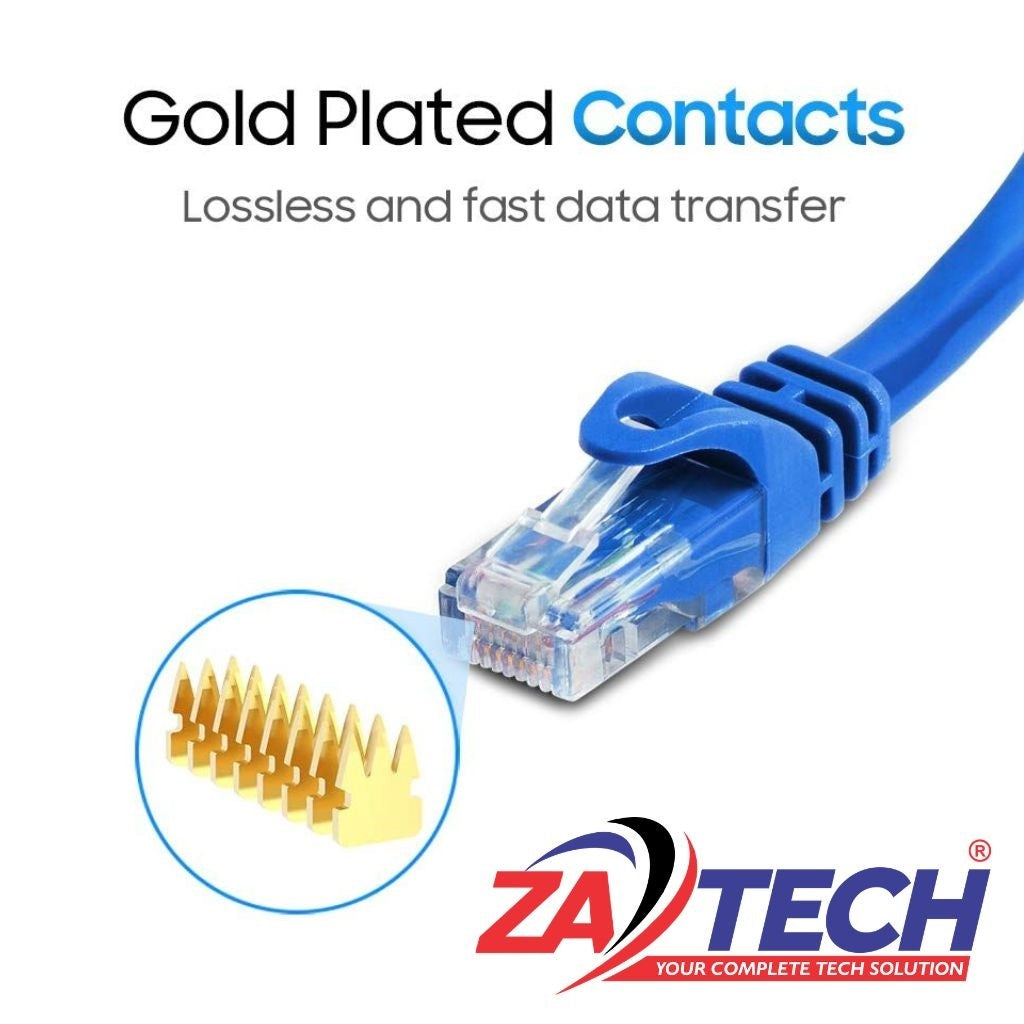 ZATECH Cat6 UTP Network Patch Cable 15m - RJ45, Grey, LAN Ethernet Cable – view 2