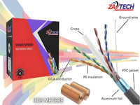 ZATECH Cat6 305M Ftp Full Copper 0.4mm