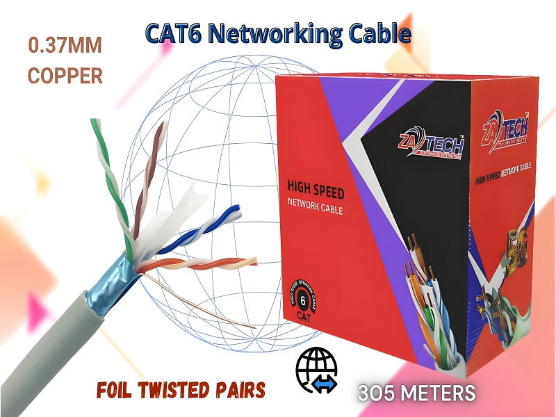 ZATECH Cat6 305M Ftp 0.37 Mm Network Cab