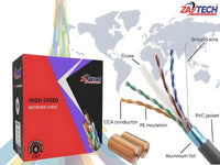 ZATECH Cat6 305M Ftp 0.37 Mm Network Cab