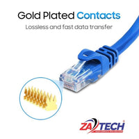 ZATECH Cat6 UTP Network Cable 50m - RJ45, CCA AWG24, Grey Ethernet Lead