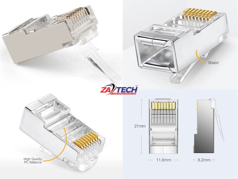 ZATECH Cat6 Shilded Pass Through Copper