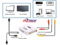 ZATECH Convertor Av2 Hdmi Up Scaler 1080