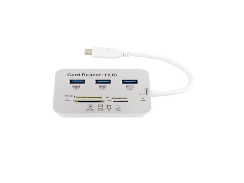 ZATECH 4In1 Card Reader+3P Hub Usb3.0