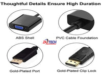ZATECH Display To Vga Female Adapter