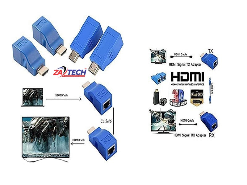 ZATECH Hdmi Extender 4K Upto 30 Mtr