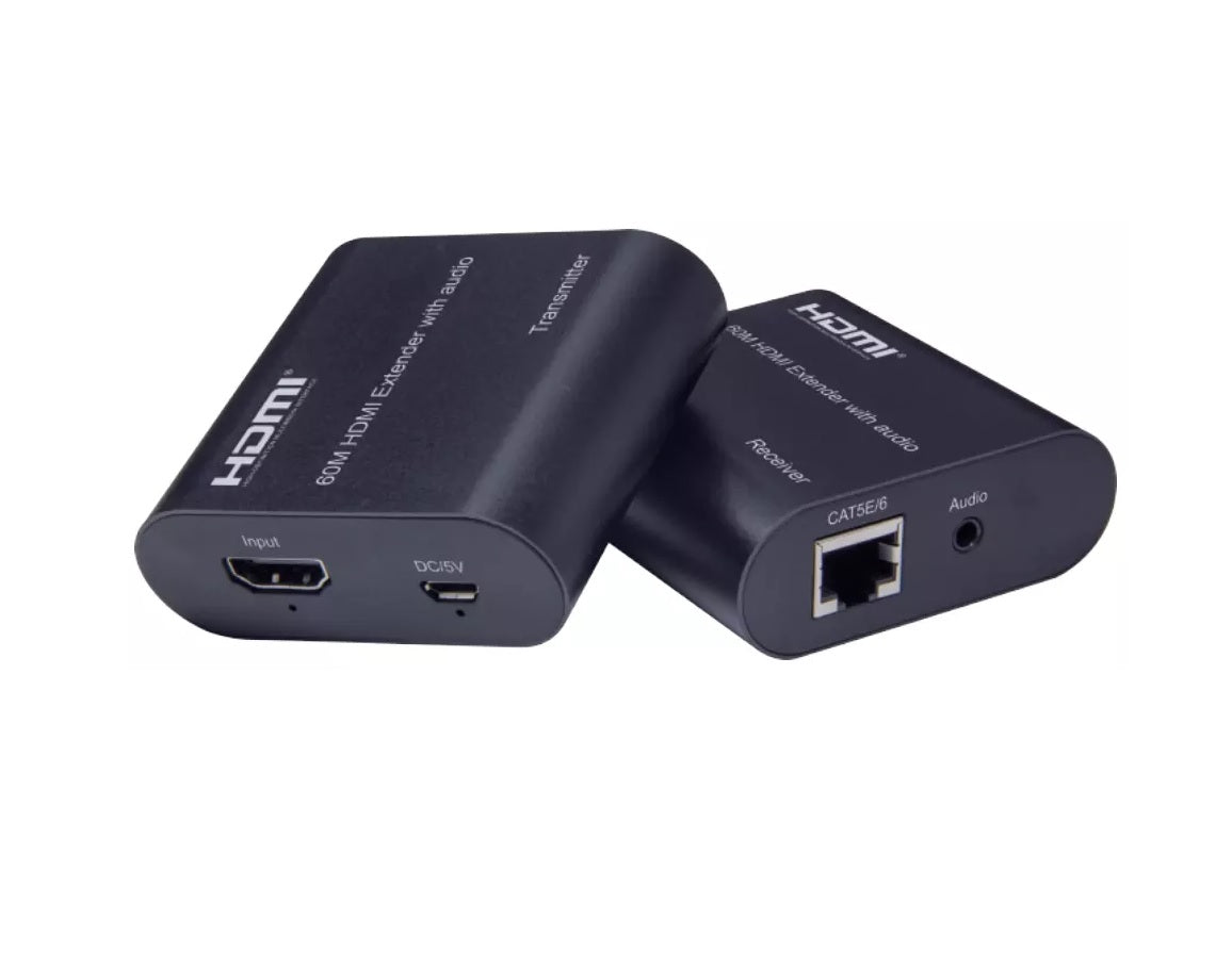 ZATECH Hdmi Ext 60 Mtr Cat5/Cat6 + Audio