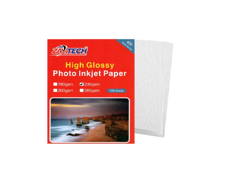 ZATECH Glossy Photo Paper 4R 230G-100Pc