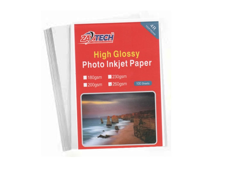 ZATECH Glossy Photo Paper 4R 260G-100Pc