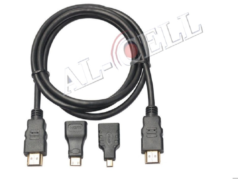 ZATECH Hdmi 3 In 1 Cable Mini-Micro-Hdmi