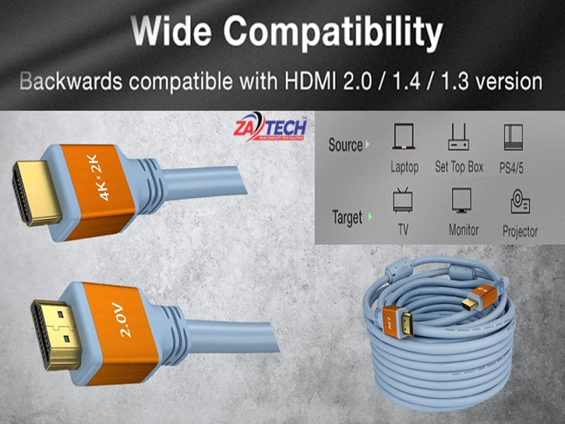 ZATECH Hdmi Cable 3 Mtr 4K X 2K Ful Hd