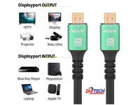 ZATECH Hdmi Cable 3 Mtr 4K/8K Hdtv 2.1V