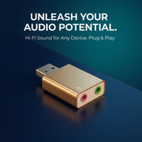 ZATECH HiFi USB 7.1 Channel External Sound Card - Plug and Play, Xear 3D
