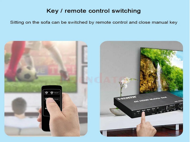 ZATECH Hdmi Matrix 2X4 - 4K@60Hz