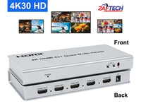 ZATECH 4K Hdmi 4X1 Quad Multiviwer