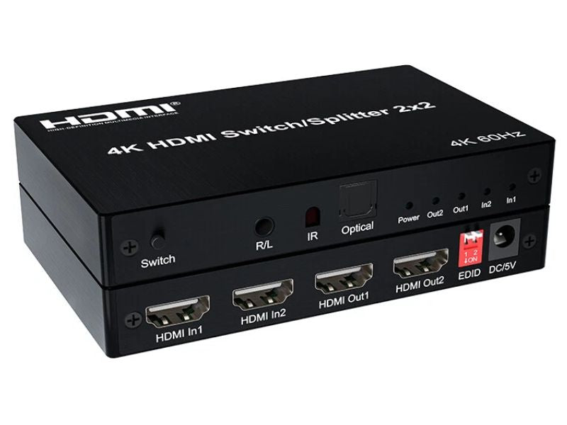 ZATECH 2 Port 4K Hdmi Switch + Splitter