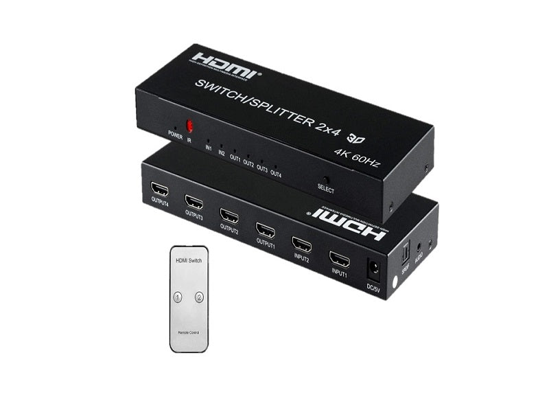 ZATECH 2 Port 4K Hdmi Switch 4X Splitter
