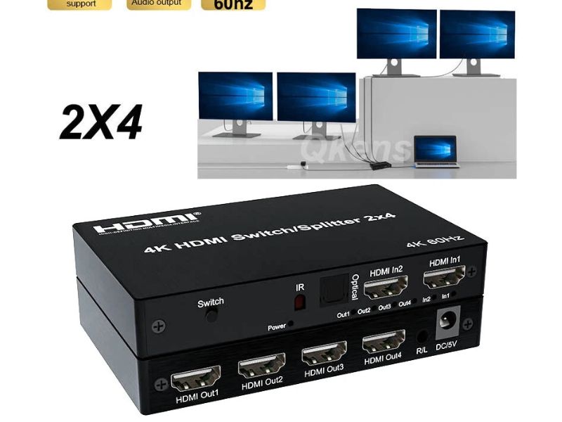 ZATECH 4 Port 4K Hdmi Switch + Rem 60Hz