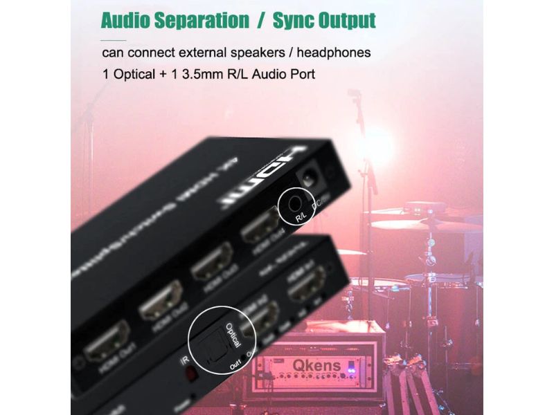 ZATECH 4 Port 4K Hdmi Switch + Rem 60Hz