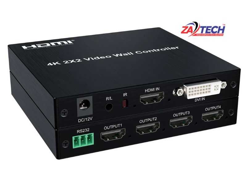 ZATECH 4K 2X2 Hdmi Video Wall Controller